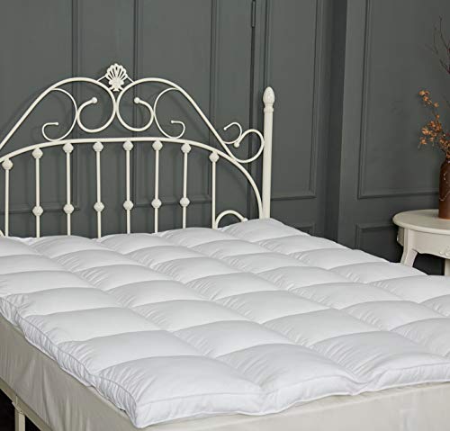 Sufuee King Mattress Topper Down Alternative Overfilled 2" Thick Mattress Pad Soft Fluffy And Warm Mattress Cover Hotel Quality Pillow Top #TOP1