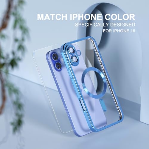 Image of Misea Magnetic for iPhone 16 Case Compatible with MagSafe Light Blue