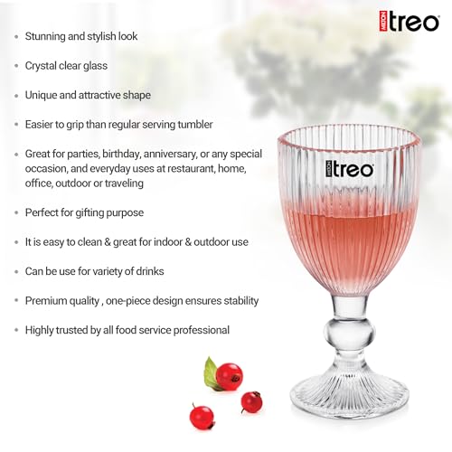 Image of Treo by Milton Victoria Shot Glasses I Set of 6 (65 ml) | Elegant Fluted mini Glasses with Geometric Design for Shots, mocktails, tasters & Parties