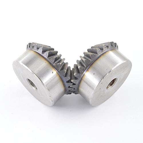 MKSIWSA Industry 4 Mod 15/16/17/18/19/20121/22/23/24/25/26/27/28/29/30 Teeth Bevel Gear 90 Degree Hard Tooth Surface 1:1 for CNC Machine (Number of Teeth : 4 mod 18 T)