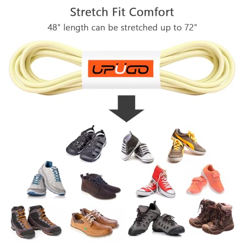 Image of UpUGo Elastic Shoe Laces, No Tie Shoe Laces for All Ages, One Size Fit All