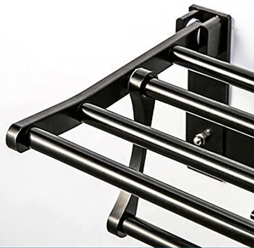 Support de serviette double durable et design épuré pour salle de bain - 6