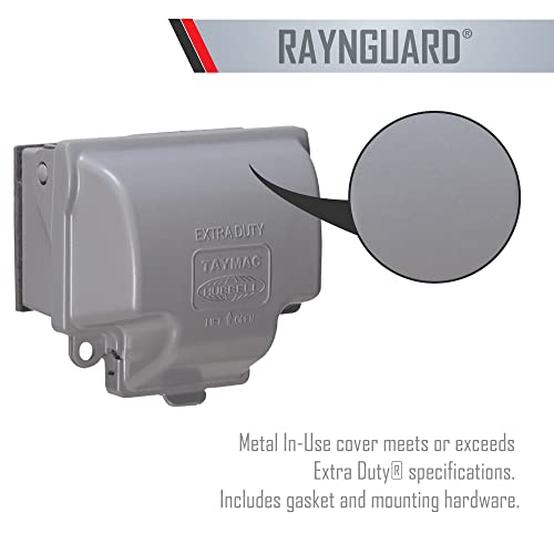 Taymac Mx3300 Raynguard Extra Duty Metal Weatherproof In-Use Cover, 1-Gang, Gray #TOP2