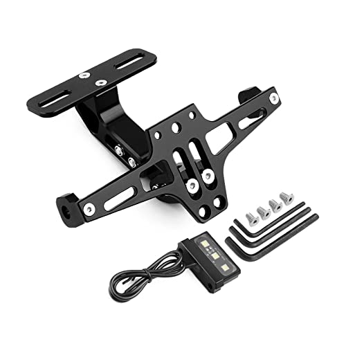 Support de plaque ajustable pour Honda CB600 avec éclairage LED étanche - 2