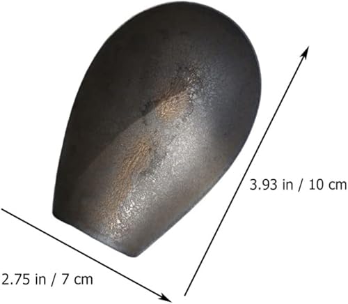 Miniatura 3 de Zerodeko Cuchara de té retro, pala de porcelana para té de hojas sueltas, café, harina, sal, frutos secos, 1 unidad, color café, 3.93 x 2.75 x 1.18