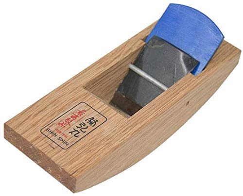 Eutuxia Woodworking Japanese Curved Block Handle Plane 5.75” Manual Planer, Traditional Hand Planer, Specialty Woodwork Handheld Planer Carpenting Tool Planer Hand Block for Smooth Wood Surface Finish