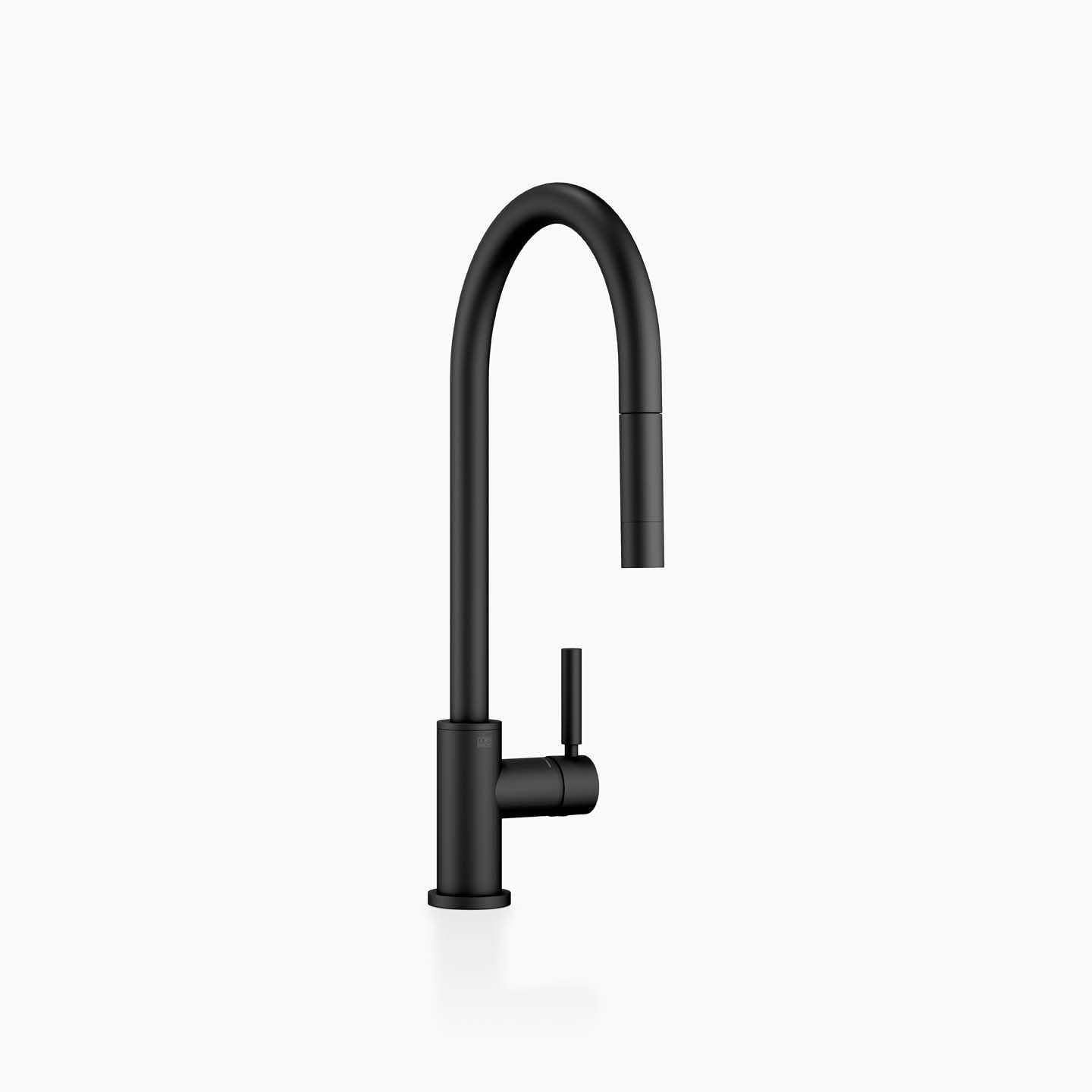 DornbrachtSingle Lever Mixer Pull-Down with Spray Function Tara 33870888 Black Matt