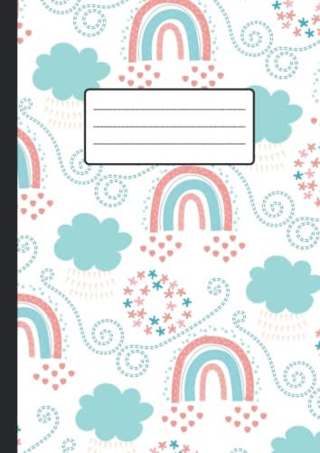 Half Plain Half Lined Exercise Book A4: Wide Ruled Exercise Book / Children Exercise Books / 100 Pages School Notebook For Kids.