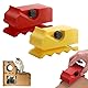 Zimoer 3D Gedruckter Kartonschneider – Cardboard Cutter für Katzenkratzer, DIY Werkzeug mit 2 Farben (Rot & Gelb), PLA Material, 9.9 * 4,8 * 5.2cm – Ideal für Katzenliebhaber