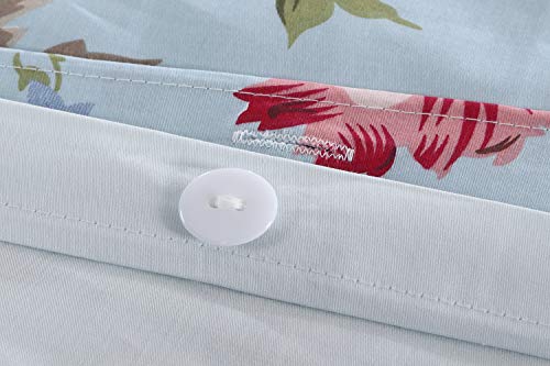 Softta Boho Chic Shabby Floral Classic Luxury Collection Elegant Peony And Leaves Bedding Sets Design California King Size 3Pc 1 Duvet Cover+2 Pillowcases/Shams 100% Egyptian Cotton Duvet Cover Set #TOP5