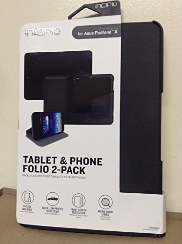 INCIPIO Tablet and Phone Folio 2-Pack for The ASUS Padfone X - Black