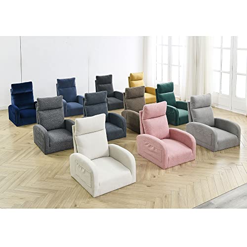 Krinana Nursery Rocking Chair With Solid Wood Legs, Glider Chair For Nursery With Two Side Pockets, Rocker Armchair For Living Room Bedroom (Beige, Linen Fabric) #TOP7