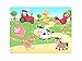 Wooden Puzzles Farm Chunky Baby Puzzles Peg Board, Full-Color Pictures for Preschool Educational Jigsaw Puzzles, 7Pieces