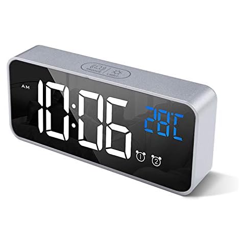 Reloj Despertador Digital HOMVILLA con Pantalla LED y Alarma Doble Cover