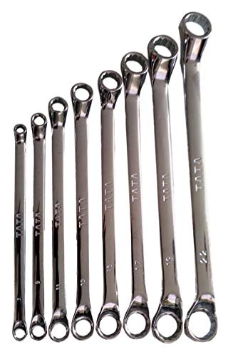 Image of AGRICO Tata 8-Piece Ring Spanner Set | High-Strength Metric Wrench Kit | Ideal for Mechanics, DIY, Plumbing, and General Repairs (Set of 8, SPC013)