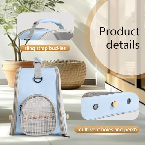 image for halinfer Bird Carrier, Portable Small Bird Parrot Parakeet Carrier wit