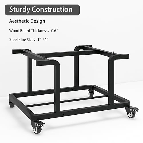 Image of Natwind 2 Tier Laser Printer Stand,24''x20'' Under Desk Printer Cart, Black