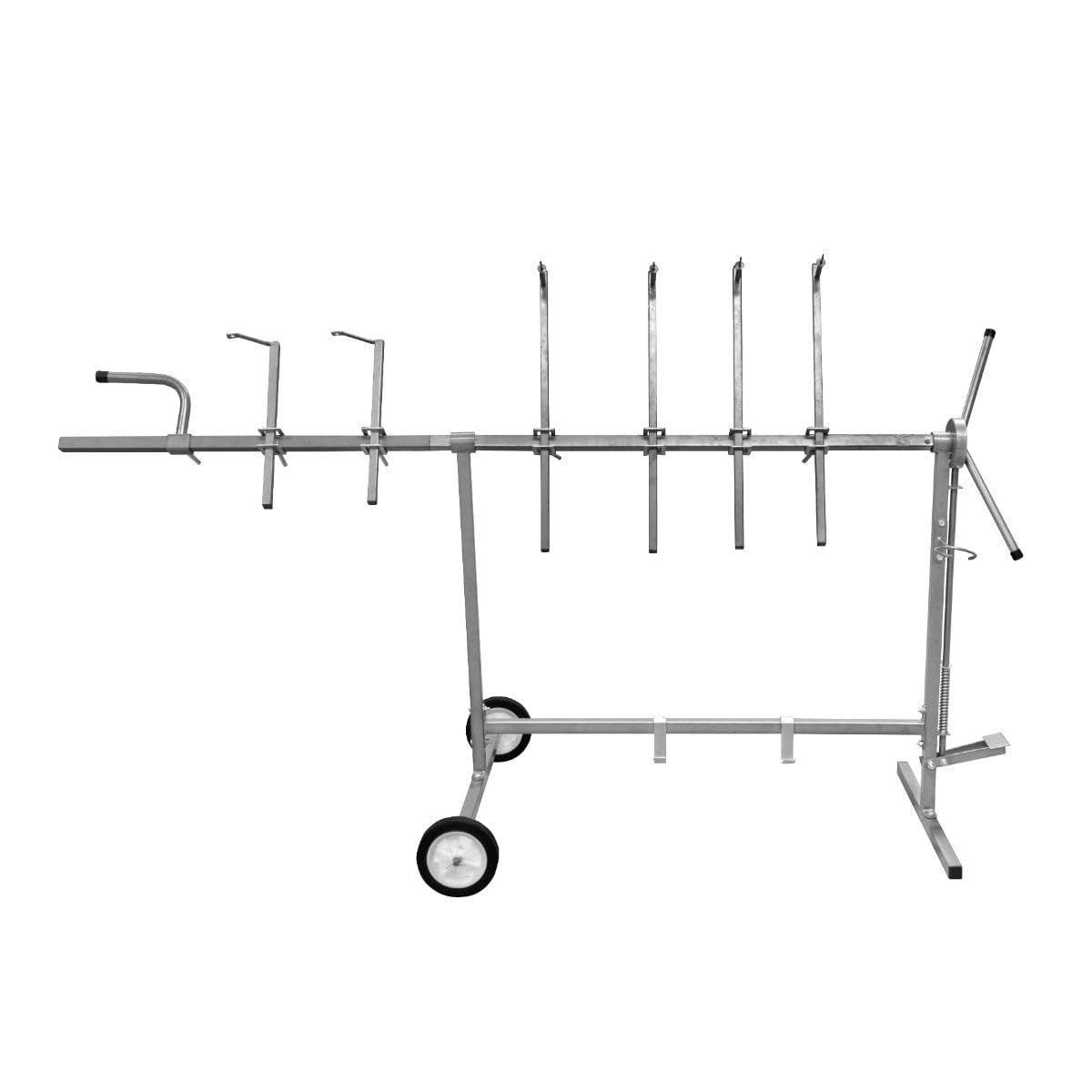 Soporte Rotativo Portátil de Acero para Paneles de Pintura Reparación Carrocería Reparar Coche Automóvil Vehículo Garaje Taller Rotación 180° Carga Máx 300kg con Ganchos y Barras Apoyo Ajustables