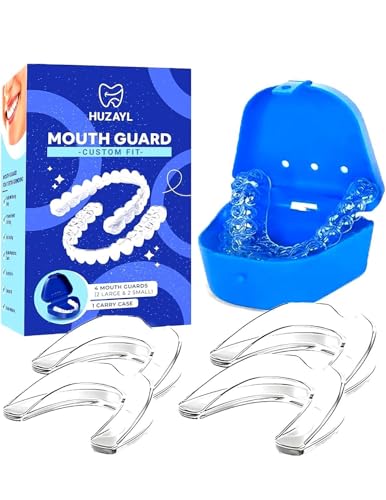 Huzayl Night Mouth Guard for Teeth Grinding – Custom Moldable Dental Guard for Clenching & Grinding – Comfortable Sleeping Mouth Guard for Adults – Jaw Protection & Snore Reduction