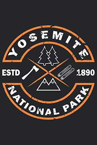 Yosemite Estd 1890 National Park: 6 x 9 inch 101 page lined notebook journal
