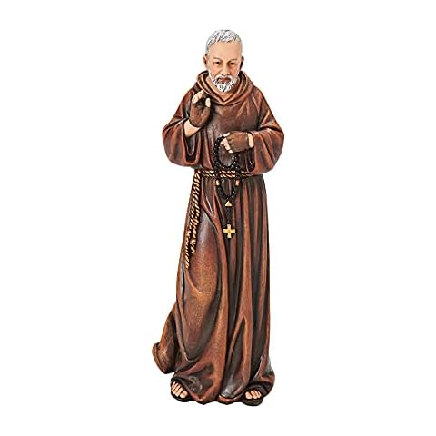 Joseph's Studio by Roman - Padre Pio Figure, for 6" Scale Renaissance Collection, 6" H, Resin and Stone Mix, Religious Gift, Decoration, Collection, Durable, Long Lasting Cover