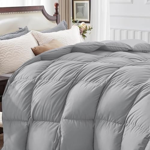 Image of Luxurious 500 GSM Winter Comforter Single Size (60 inchX90 inch) - Premium Collection Heavy Winter Quilted Comforter 500 GSM Microfiber Fill - Duvet /Blanket Single Size - Silver Grey Color