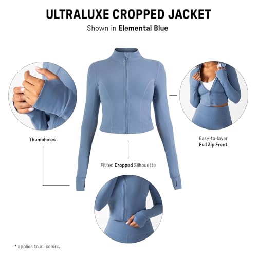 Image of YITTY Active Women's Ultraluxe Full Zip Jacket, Athleisure, 4-Way-Stretch, Thumbholes