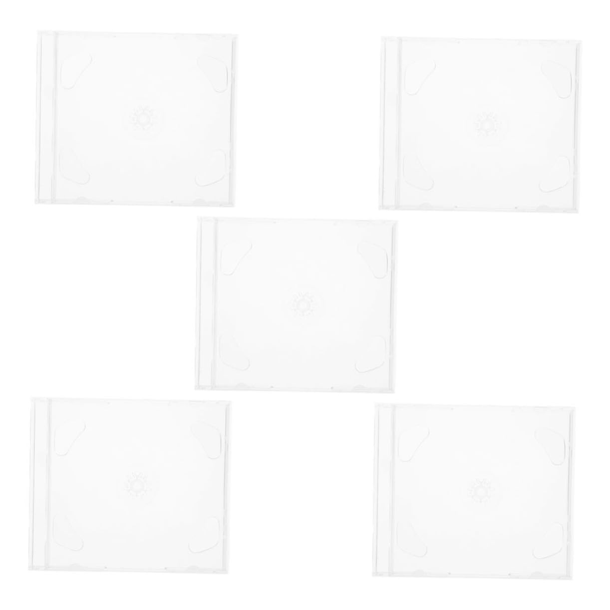 Levemolo 5 Pcs Lightweight Transparent CD Storage Boxes Dvd Case Holder for Organized CD and Dvd Protection for Travel and Home Use