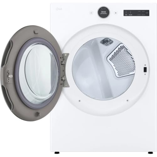 Image of LG 7.4 Cu. Ft. Smart Electric Dryer, Vented, Stackable, White - Large Capacity, Energy Efficient, Wi‑Fi Enabled