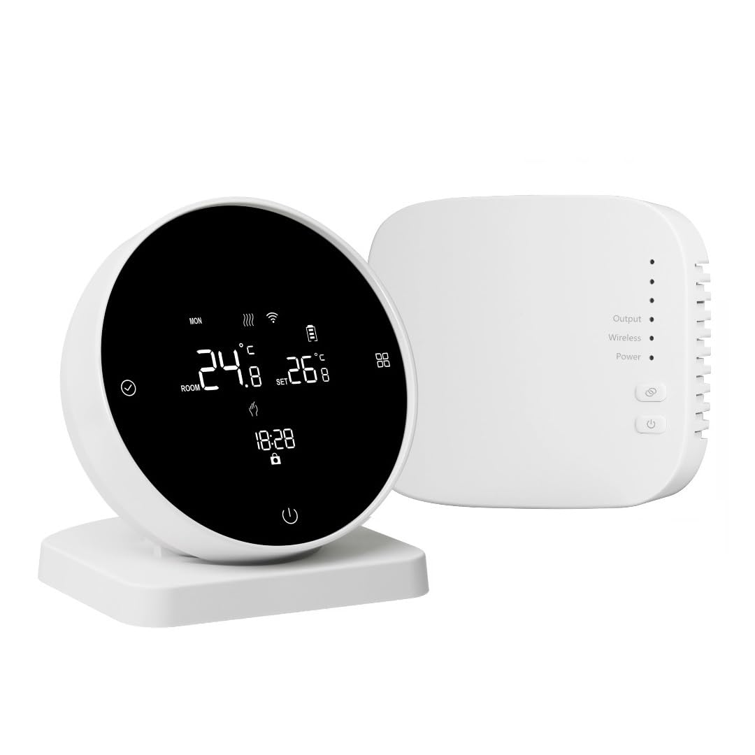 Bezprzewodowy termostat Wi-Fi do ogrzewania kotła gazowego Tuya Battrery RF regulator temperatury Alice Google Home(BOT-R7B-X-WIFI)