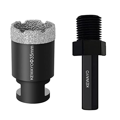 Broca de diamante, Brocas para taladro de diamante, Vacío soldado Taladro diamante con rosca M14 para granito, mármol, azulejos, vidrio, cerámica para amoladora angular Corte en seco Cover