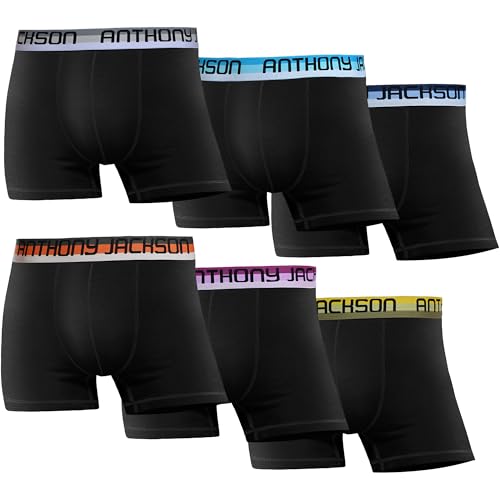 Anthony Jackson Likralı 6'lı Kutu Premium Erkek Boxer Color (MORATA, XXL)