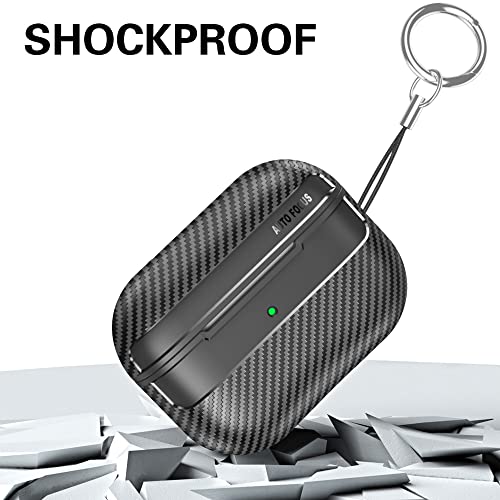 Nunwiza For Airpods Pro 2 Case Carbon Fiber Tpu Protective Case Cover With Lanyard Compatible With 2022 Airpods Pro 2Nd Generation (Black) #TOP5