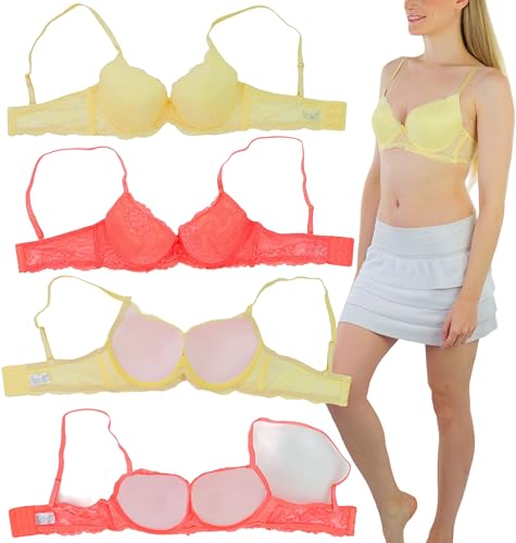 Image of ToBeInStyle Women's Pack of 6 Classic Style Underwire Supportive Padded Bras