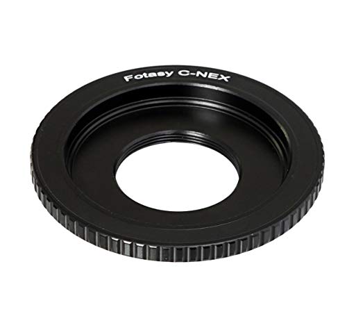Fotasy C Mount to Sony E-Mount Lens Adapter, 16mm Cine Moive Lens Adapter to E Mount, C to E mount, fits Sony NEX-5T NEX-6 NEX-7 a3000 a3500 a5000 a5100 a6000 a6100 a6300 a6400 a6400 a6500 a6600