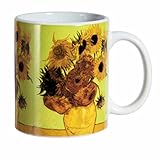 Farbe: Mehrfarbig Isideco Tasse - Sonnenblumen nach Van Gogh, Keramik, Klassisch, 12x10x8,5cm, Mehrfarbig mit Gelb, Zuhause, Heißgetränke