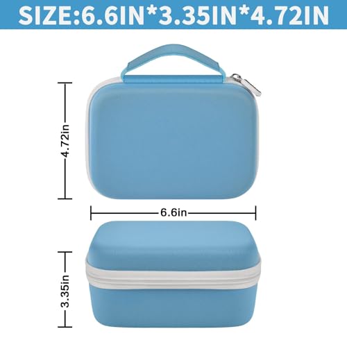 Image of Boobowl Hard Case for Phomemo M110 /M110S Label Maker, Case Only | Organized Label Roll Storage, Mesh Pocket for Charging Cable, Home Office Inventory, Small Business - Blue