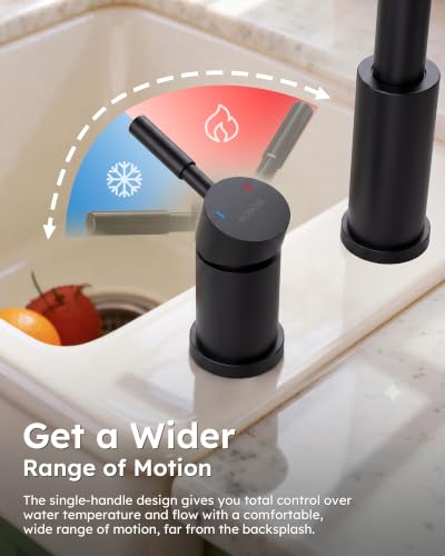 WOWOW 3 Hole Kitchen Faucet with Soap Dispenser and Separate Handle - image 5