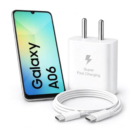 Image of 25W Charger for Samsung Galaxy A06 with Type-C to C Cable | Super Fast Charging PD Adapter for Galaxy S26 /S25 Ultra, S24 FE, M17e /A36 /A16, M15 /M17 /M55 5G, F17 /F70e /Z Fold & S /A /M /F /Z Series Phones