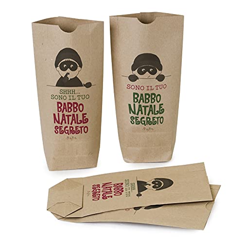 Bolsa Kraft Mopec emballage rapide anti-déchirure pour cadeaux de Noël secret paquet de 24