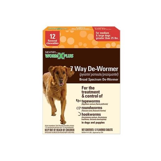 SENTRY Worm X Plus 7 Way DeWormer Large Dogs (12 count)