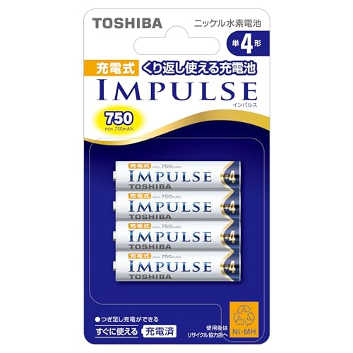Amazon | TOSHIBA(東芝) ニッケル水素電池 充電式IMPULSE 高容量タイプ