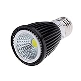 Lemonbest® Pack of 2pcs High Power Black 12W COB LED Spotlight Bulb Lamp Halogen Incandescent Replacement, E27 Standard Screw Base, Cool White