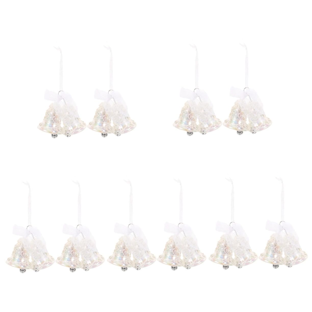 Toddmomy 5 Juegos Colgante De Decoración De Árbol De Navidad De Campanas De Navidad De Colores Transparentes 2 Piezas Colgantes Navideños Christmas Decoraciones Guirnalda 2 Piezas * 5