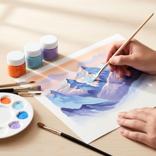 Image of Flash Acrylic Chalk Paint Set | Chalky Finish | 6 Colors The Botanical Palette | 15 ml, 0.5 fl oz Each | High Pigment Strength | Non Fading | Indoor /Outdoor | Non Toxic | Multi-Surface Paint | Pro Artist, Hobby Painters & Kid