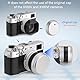 Haoge LH-X54B Metall Rechteckig Sonnenblende Gegenlichtblende mit 49mm Adapterring für Fujifilm X100VI Fuji FinePix X100V Kamera Objektiv Schwarz