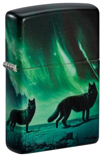 Encendedor Zippo Wolves con luces del norte