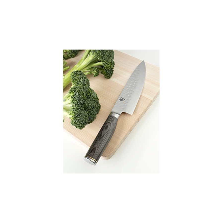 Shun-Cutlery-Premier-Grey-Chefs-8-Thin-Light-Kitchen-Knife-Ideal-for-All-Around-Food-Preparation-Authentic-Handcrafted-Japanese-Knife-Professional-Chef-Knife Shun Cutlery Premier Grey Chef's Knife 8”, Thin, Light Kitchen Knife, Ideal for All-Around Food Preparation, Authentic, Handcrafted Japanese Knife, Professional Chef Knife