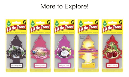 Image of LITTLE Air Fresheners Car Air Freshener. Hanging Tree Provides Long Lasting Scent for Auto or Home. Cherry Blossom, 24 Air Fresheners (Pack of 6)