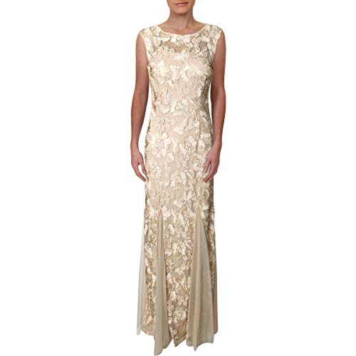 Image of Alex Evenings Women's Long Length Fit and Flare Mother of the Bride Dress with Godet Detail (Petite and Regular Sizes)
